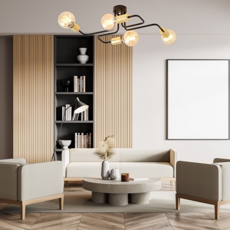 Ceiling Flush Light Vender Gold (4 lights)