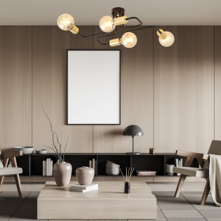 Plafón de techo Vender Oro (4 luces)