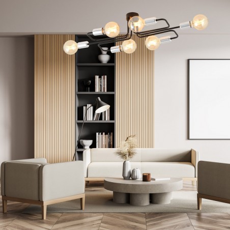 Ceiling Flush Light Vender Silver (6 lights)