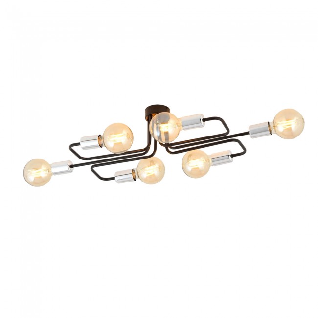 Plafón de techo Vender Plata (6 luces)