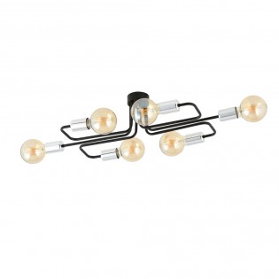 Plafón de techo Vender Plata (6 luces)