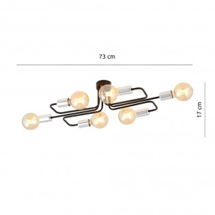 Ceiling Flush Light Vender Silver (6 lights)