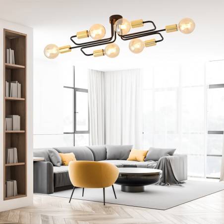 Plafón de techo Vender Oro (6 luces)