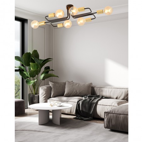 Plafón de techo Vender Oro (6 luces)