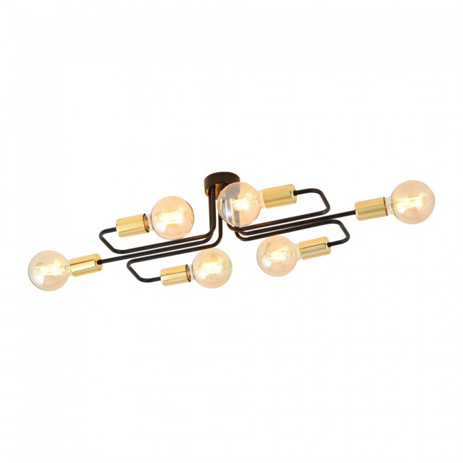 Ceiling Flush Light Vender Gold (6 lights)