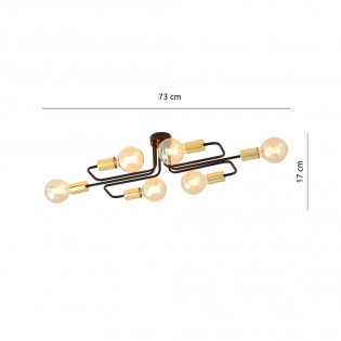 Plafón de techo Vender Oro (6 luces)