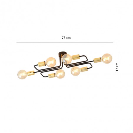 Plafón de techo Vender Oro (6 luces)