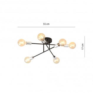 Ceiling Flush Light Vender Silver II (6 lights)