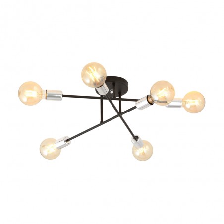 Plafón de techo Vender Plata II (6 luces)