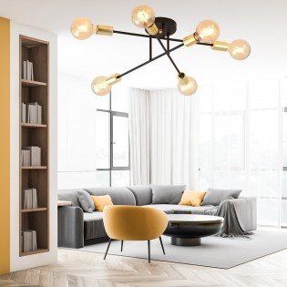 Ceiling Flush Light Vender Gold II (6 lights)