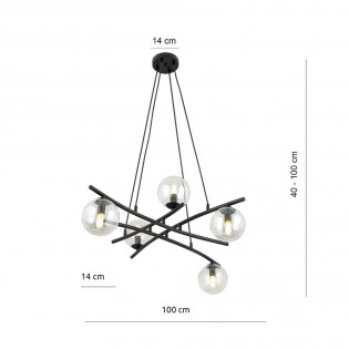 Pendant Lamp Lotra Transparent (5 lights)