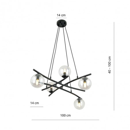 Pendant Lamp Lotra Transparent (5 lights)