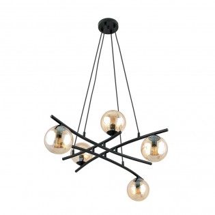 Lámpara colgante Lotra Ámbar (5 luces)