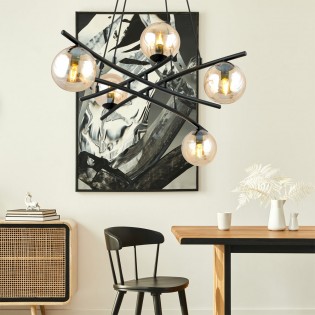 Lámpara colgante Lotra Ámbar (5 luces)