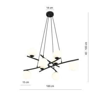 Pendant Lamp Lotra Opal (8 lights)