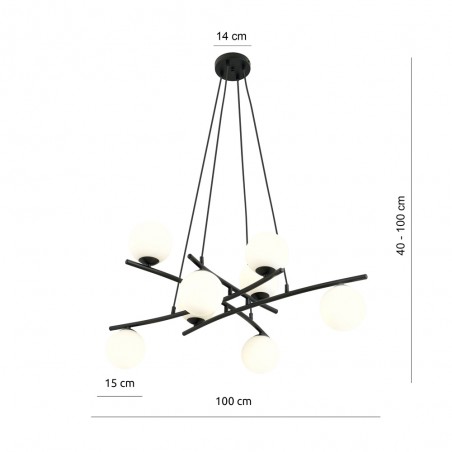 Pendant Lamp Lotra Opal (8 lights)