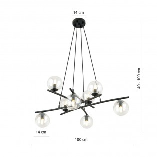 Pendant Lamp Lotra Transparent (8 lights)