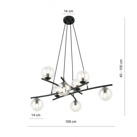 Pendant Lamp Lotra Transparent (8 lights)
