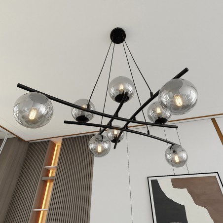 Pendant Lamp Lotra Graphite (8 lights)