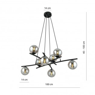 Pendant Lamp Lotra Graphite (8 lights)