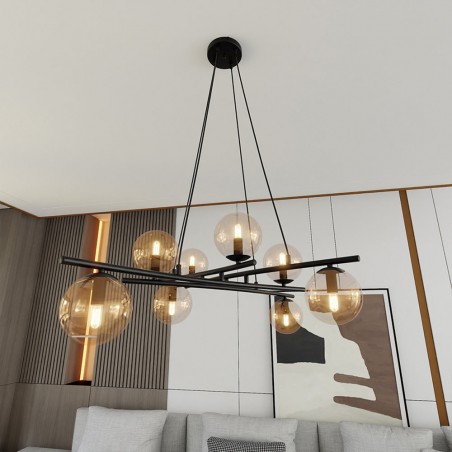 Lámpara colgante Lotra Ámbar (8 luces)