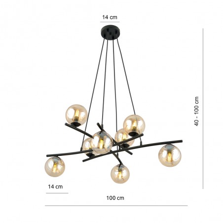 Pendant Lamp Lotra Amber (8 lights)