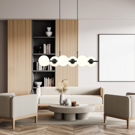 Lámpara colgante Armaro Opal (6 luces)
