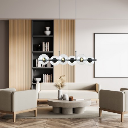Lámpara colgante Armaro Transparente (6 luces)