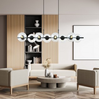 Lámpara colgante Armaro Transparente (8 luces)