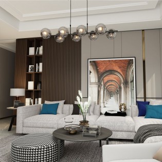 Pendant Lamp Armaro Graphite (8 lights)