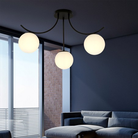 Plafón de techo Barino Opal (3 luces)