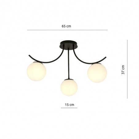 Ceiling Lamp Barino Opal (3 lights)