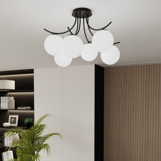 Plafón de techo Barino Opal (6 luces)