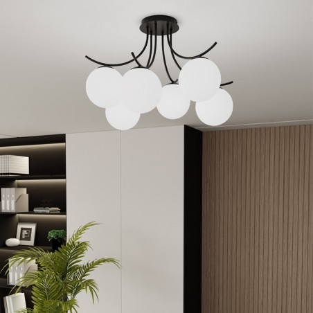 Plafón de techo Barino Opal (6 luces)