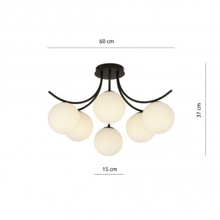 Plafón de techo Barino Opal (6 luces)