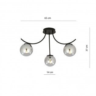 Ceiling Lamp Barino Graphite (3 lights)