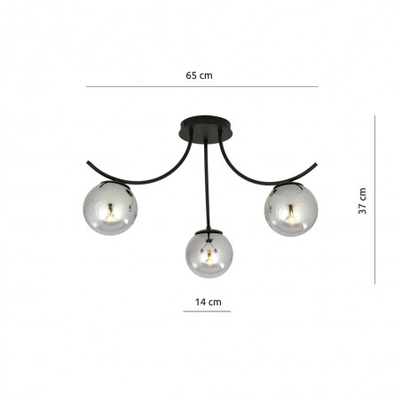 Ceiling Lamp Barino Graphite (3 lights)