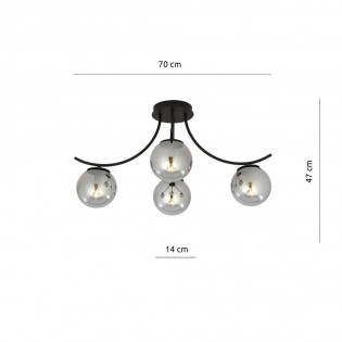 Ceiling Lamp Barino Graphite (4 lights)