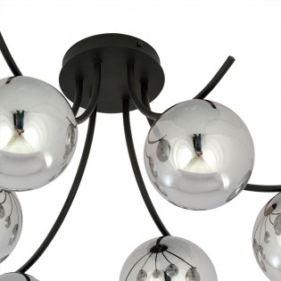 Plafón de techo Barino Grafito (6 luces)