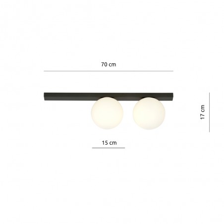 Plafón de techo Enca Opal (2 luces)