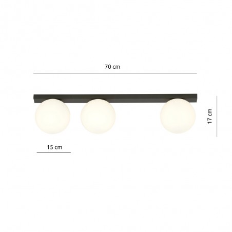 Ceiling Flush Light Enca Opal (3 lights)