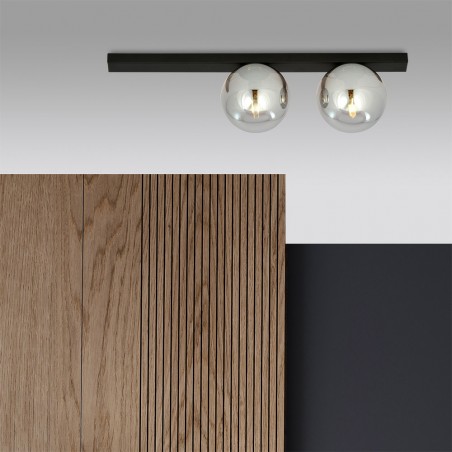 Ceiling Flush Light Enca Graphite (2 lights)