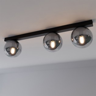 Plafón de techo Enca Grafito (3 luces)