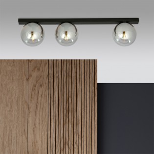 Ceiling Flush Light Enca Graphite (3 lights)