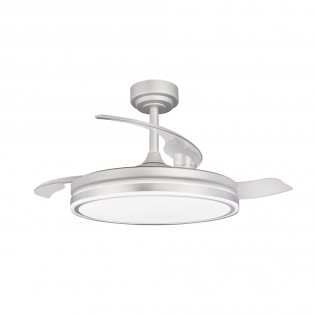 LED fan retractable blades Perla Grey CCT Dim (72W)