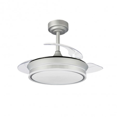 LED fan folding blades Perla Mini Grey CCT Dim (46W)