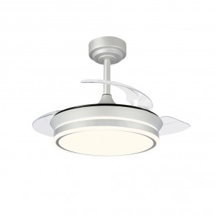 LED fan folding blades Perla Mini Grey CCT Dim (46W)