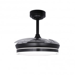 LED fan folding blades Perla Mini Black CCT Dim (46W)