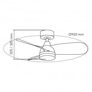 LED Ceiling Fan Borse White CCT Dim (18W)