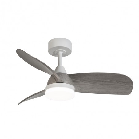 LED Ceiling Fan Borse White+Ashen CCT Dim (18W)